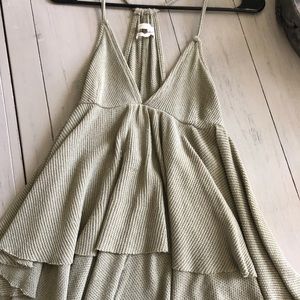 UO Green Flowy Tank Top